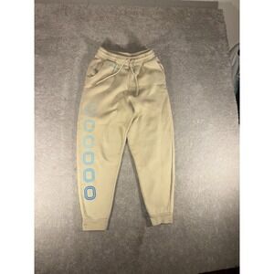 Overtime Classic Joggers Sweatpants Mens Small Beige  Drawstring Logo Athletic**
